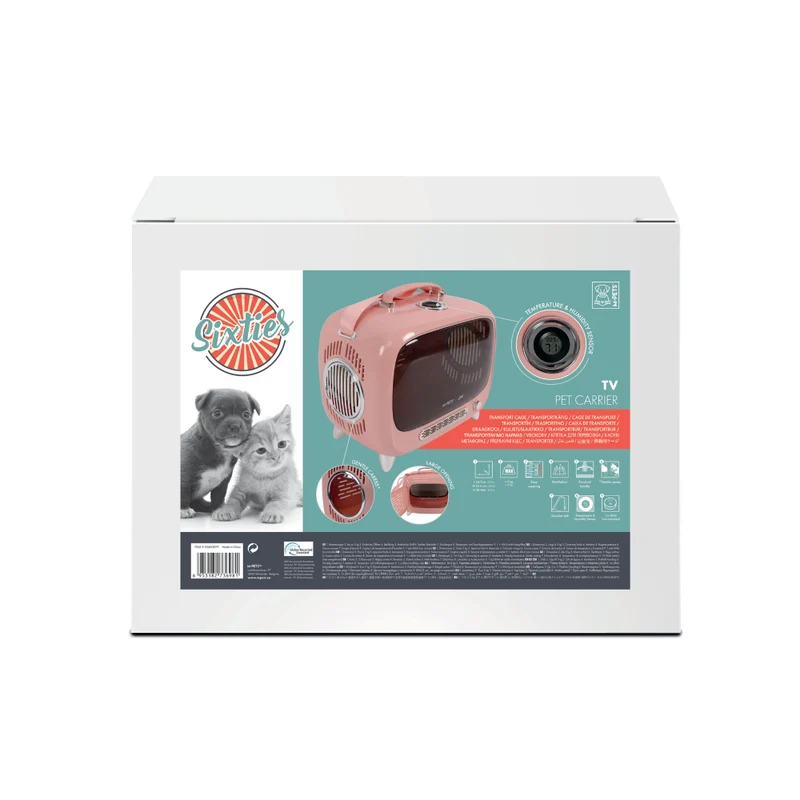 SIXTIES TV Pet Carrier Pink