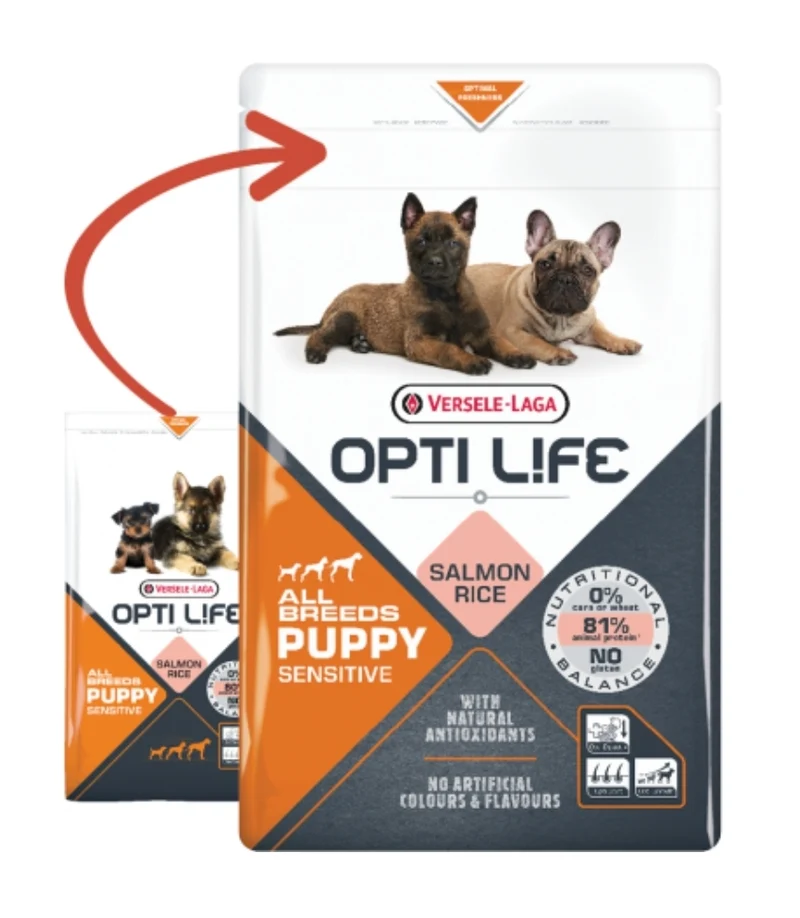 Opti Life Puppy Sensitive All Breeds Salmón 12,5kg - Versele Laga