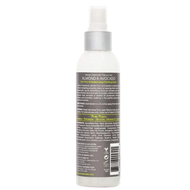 Design Essentials Almond & Avocado Antifrizz Moisturizing Finishing Spray 6 Oz