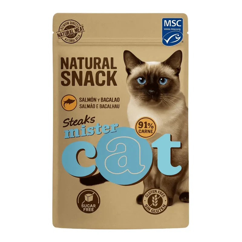 Mister Cat Snack Natural Steaks para Gatos 35 g