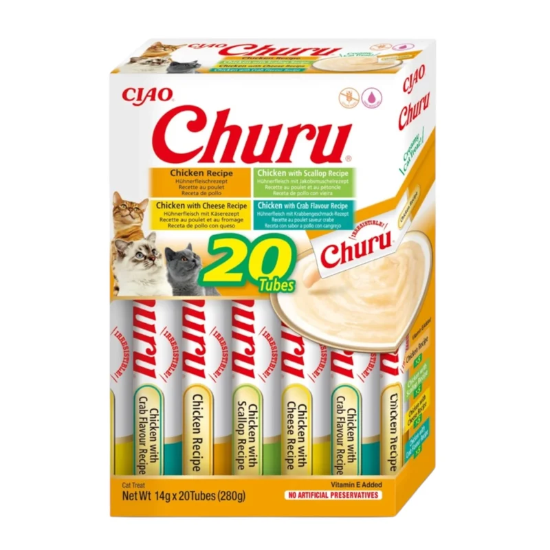 Churu Box 20 Tubos Variedades para Gatos