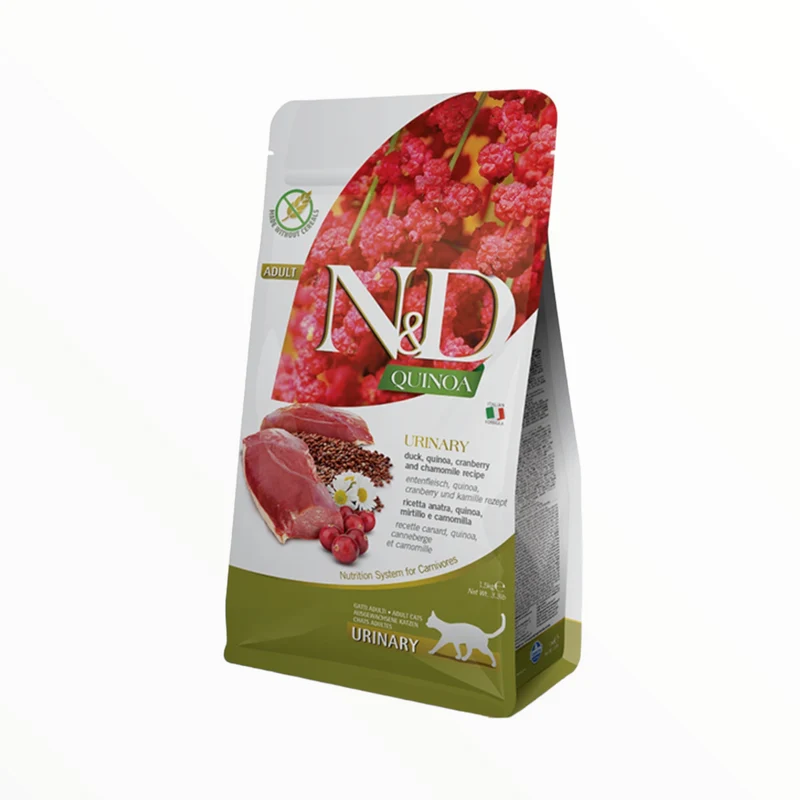 Farmina N&D Quinoa Urinary Pato y Arándanos para Gatos — Salud Urinaria