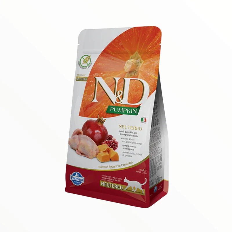 Farmina N&D Pumpkin Codorniz Calabaza y Granada Esterilizado para Gatos
