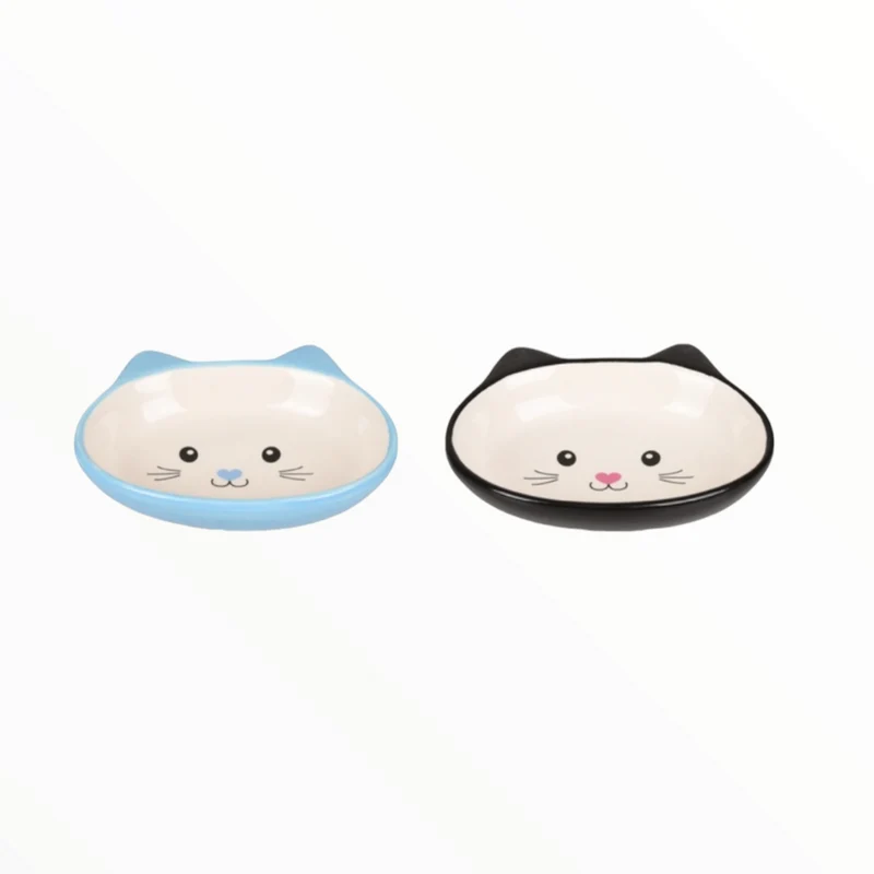 Comedero Black Cat para Gatos — Cerámica Elegante Negro