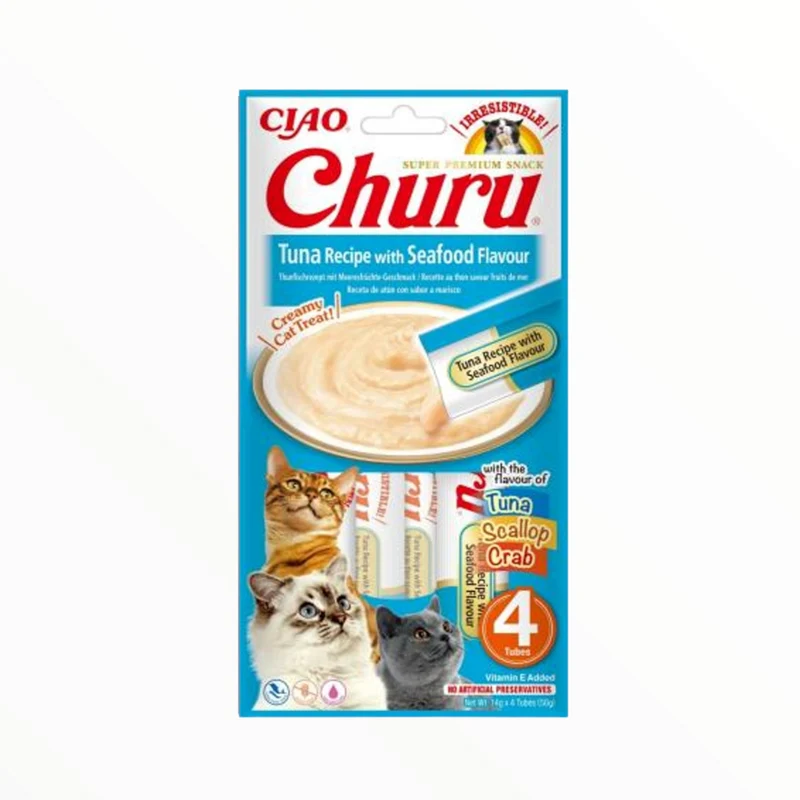 Churu Crema Atún y Marisco para Gatos
