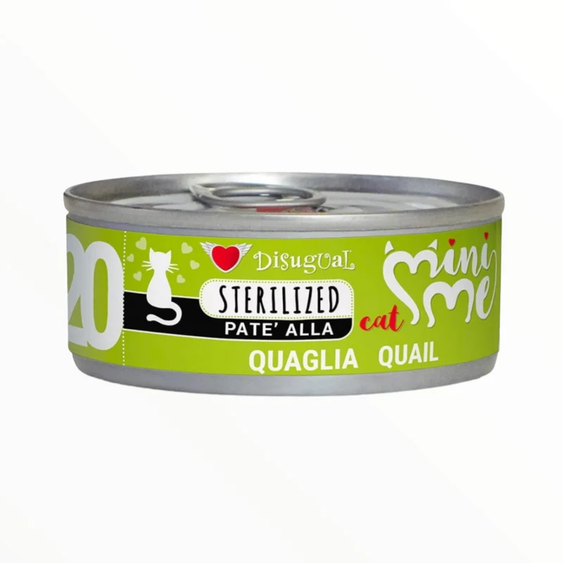 Disugual Mini Me Codorniz para Gatos — Comida Húmeda Completa