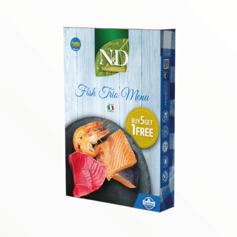 Farmina Pack 5+1 Comida Húmeda para Gatos — Variedad Carnes o Pescados