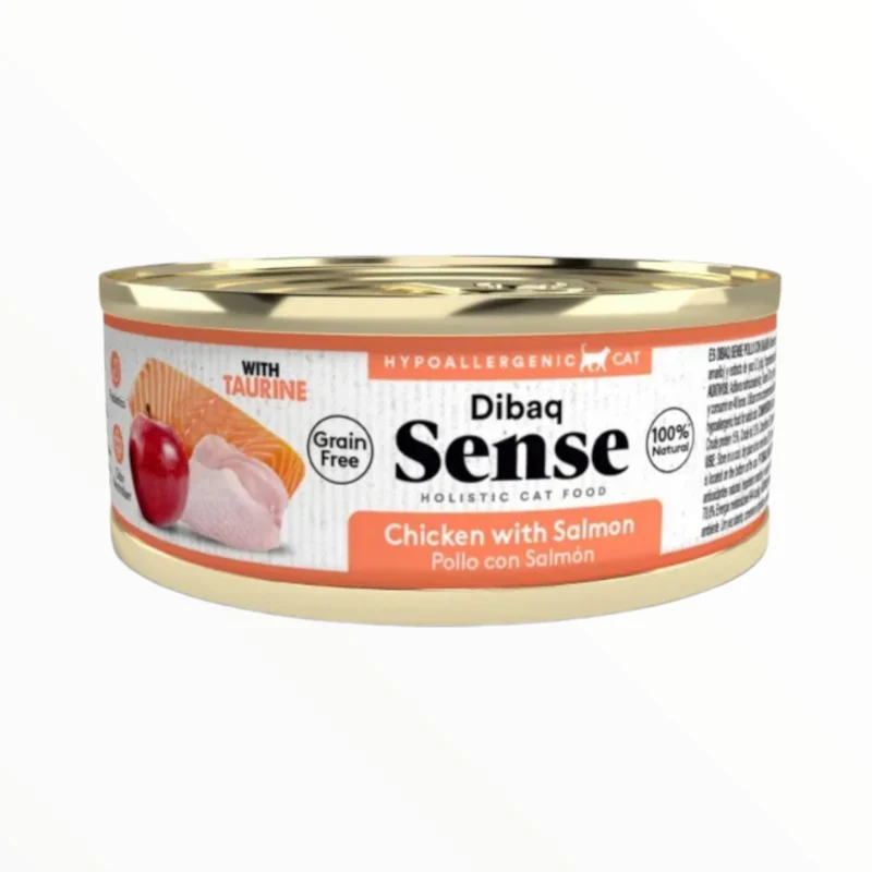 Dibaq Sense Cat Pollo y Salmón 70g — Comida Húmeda Sin Cereales para Gatos