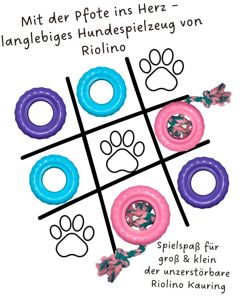 Riolino Robuster Hundespielzeug-Kauring para Starke Kauer Velvet