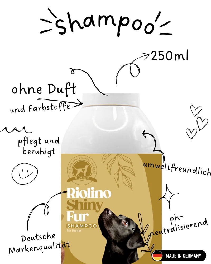 Champú Riolino para pieles brillantes – Sanfte Pflege für glänzendes Fell