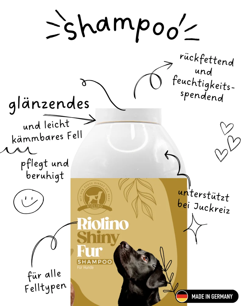 Champú Riolino para pieles brillantes – Sanfte Pflege für glänzendes Fell