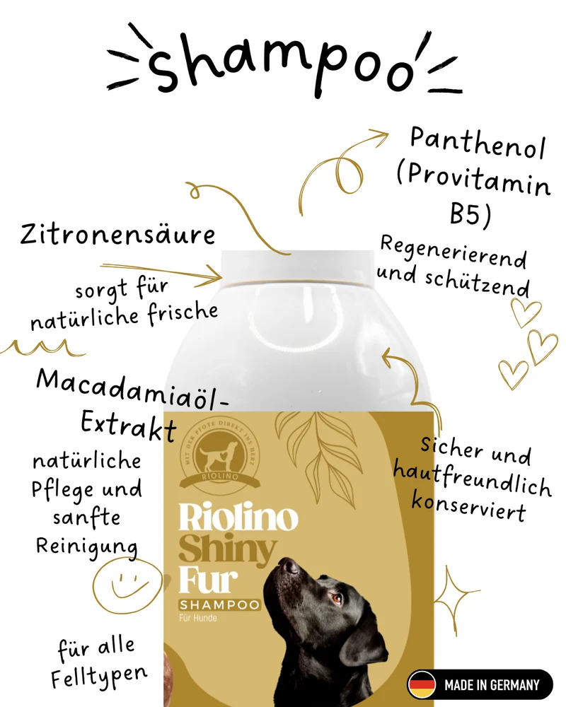 Champú Riolino para pieles brillantes – Sanfte Pflege für glänzendes Fell
