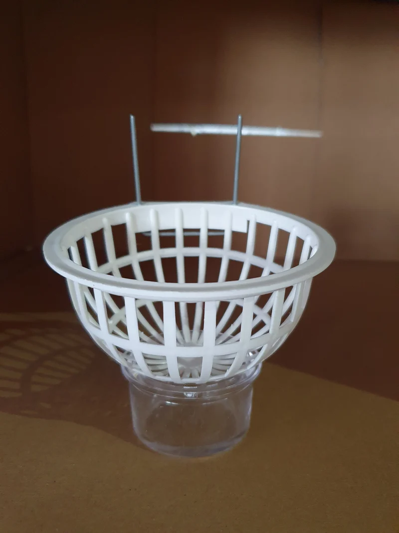 Nido de plástico, ganchos de alambre, blanco Ø 10 cm
