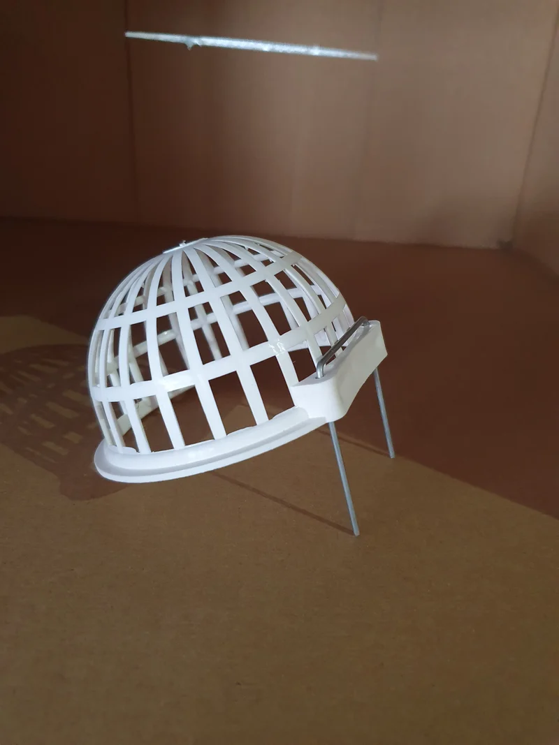Nido de plástico, ganchos de alambre, blanco Ø 10 cm
