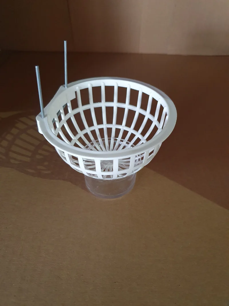 Nido de plástico, ganchos de alambre, blanco Ø 10 cm