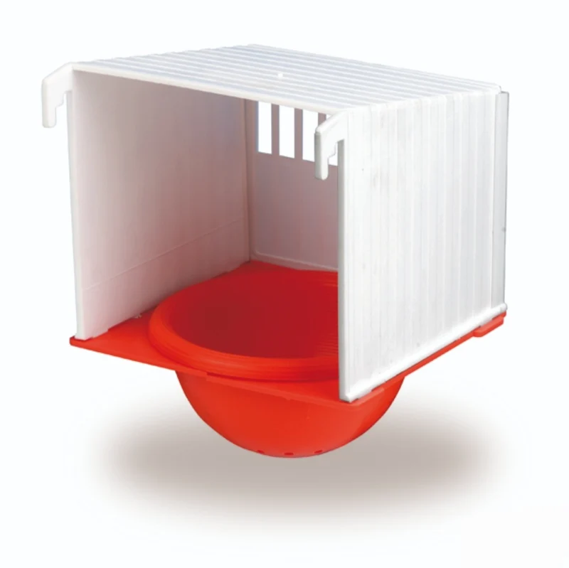 Nido colgante blanco/naranja con cuenco nido naranja