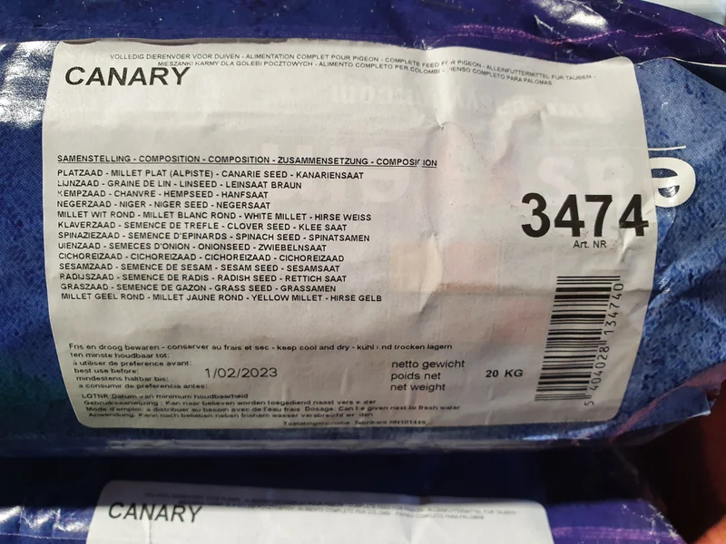 Mix Postura Premium Para Canarios Sin Colza 20kg - Easyyem