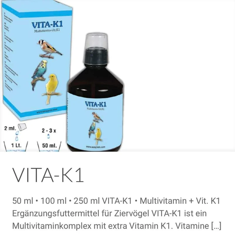 Vita-K1, Multivitaminas con suplementos de vitamina K1 100 ml - Easyyem