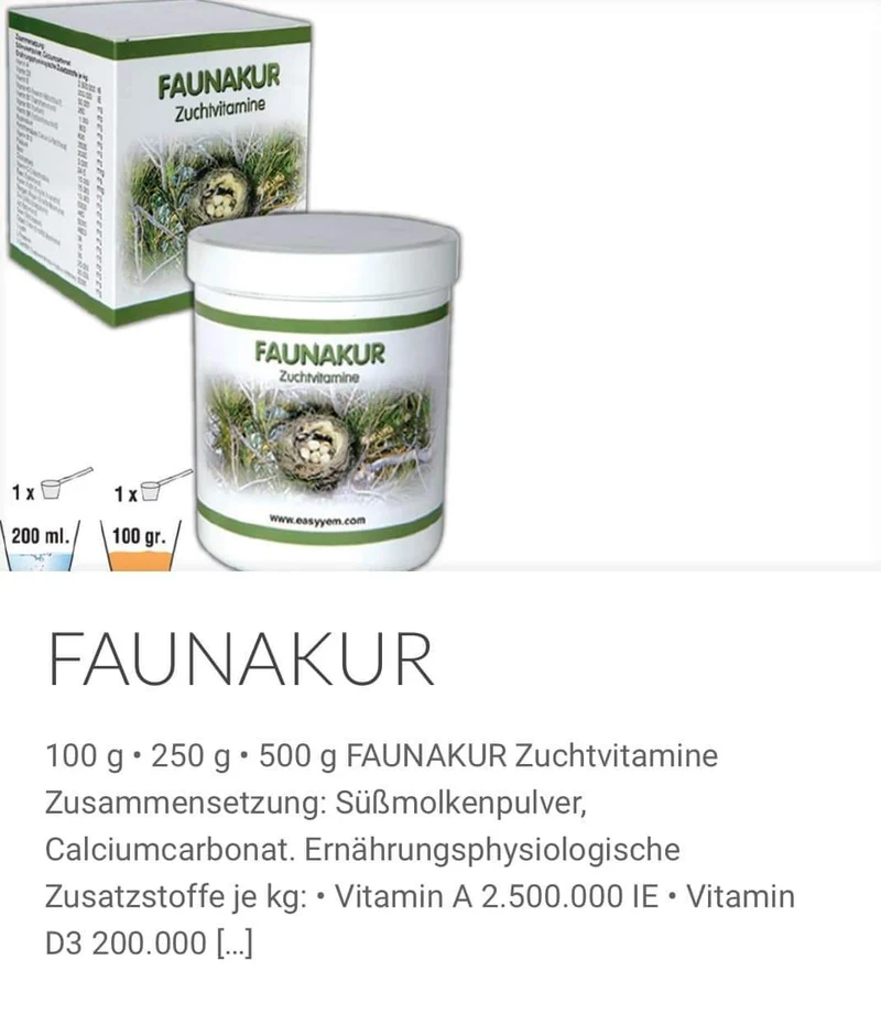 Faunakur 500 gramos - Fertilidad y condición - Easyyem