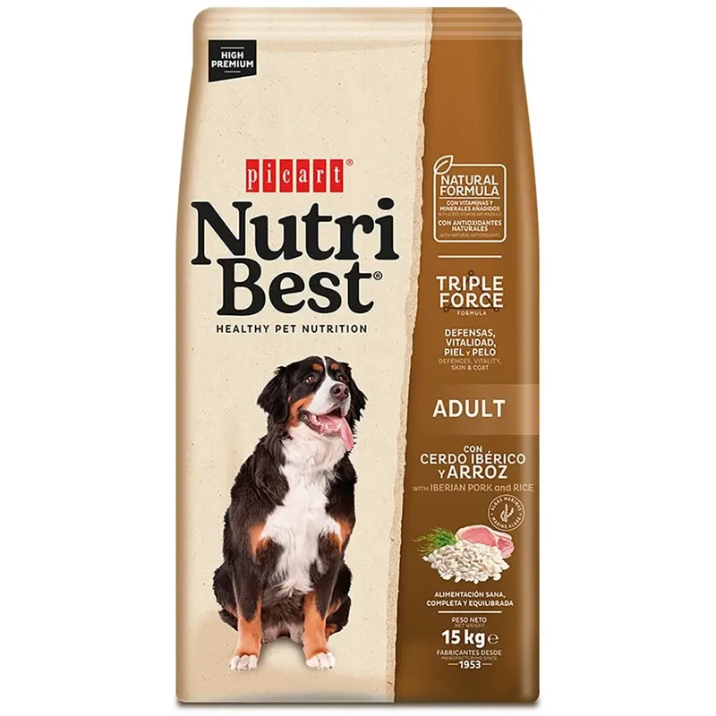 Picart Nutribest Adult Cerdo Ibérico y Arroz Pienso para Perros