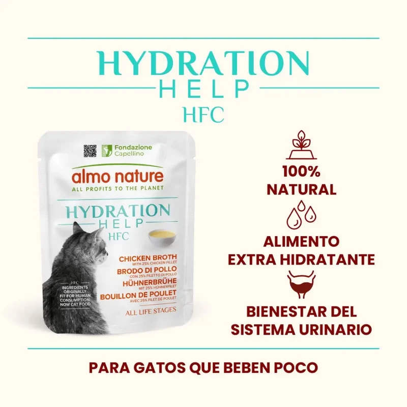 Almo Nature HFC Hydration Help 50 g Caldo para Gatos