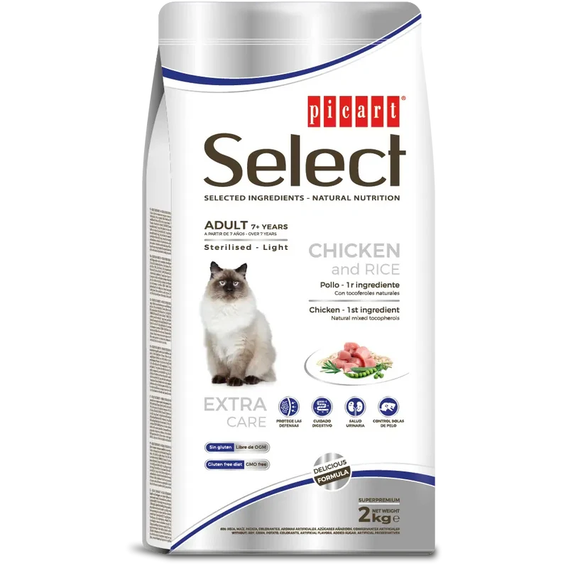 Picart Select Cat Adult +7 Years Sterilized Light 2 kg