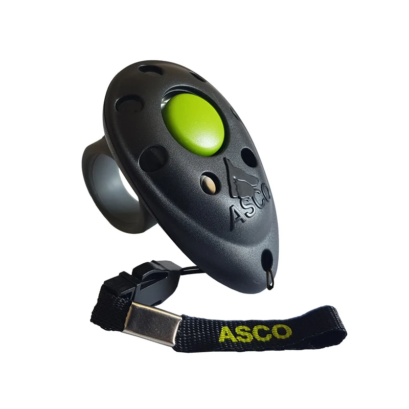 ASCO Finger Clicker - Clickertraining Premium Klicker para perros, gatos y perros