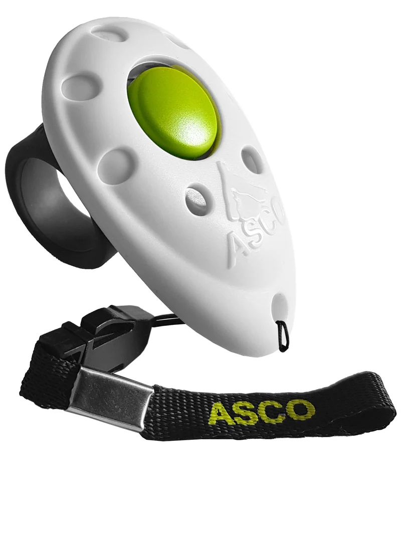 ASCO Finger Clicker - Clickertraining Premium Klicker para perros, gatos y perros