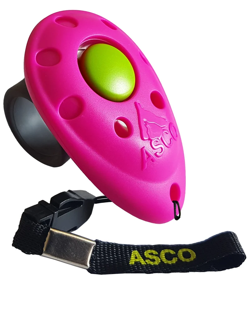 ASCO Finger Clicker - Clickertraining Premium Klicker para perros, gatos y perros