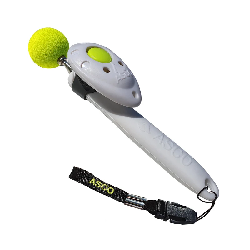 ASCO ClickStick - Target Stick con abnehmbarem Premium Clicker - Target Stab para perros Katzen Clickertraining - Targetstick ausziehbar mit extra Klicker - Targetstab para Target-Training