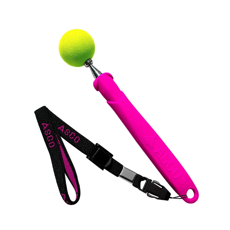 ASCO Target Stick - Target Stab für Hunde Katzen Targettraining - Targetstick ausziehbar mit Softball - Edelstahl Targetstab mit Teleskopfunktion