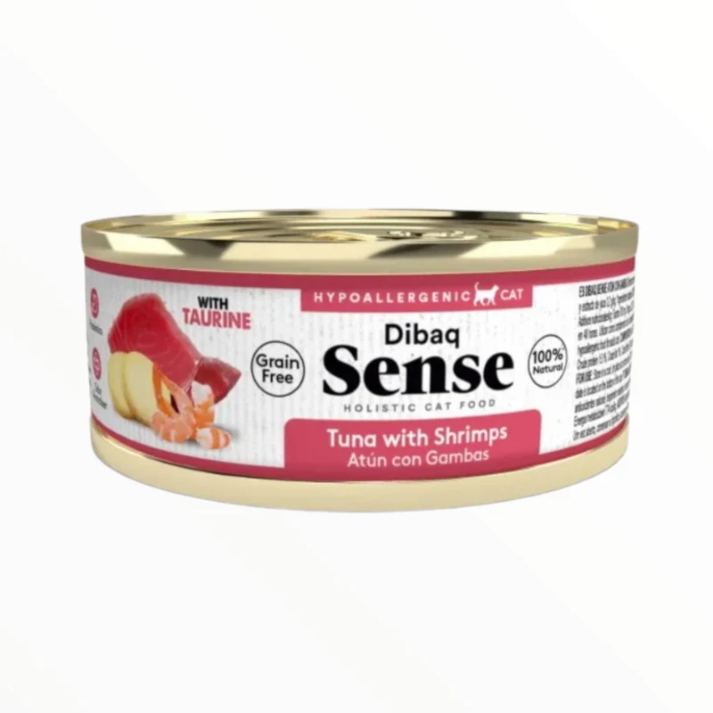 Dibaq Sense Cat Atún y Gambas 70g — Comida Húmeda Sin Cereales para Gatos