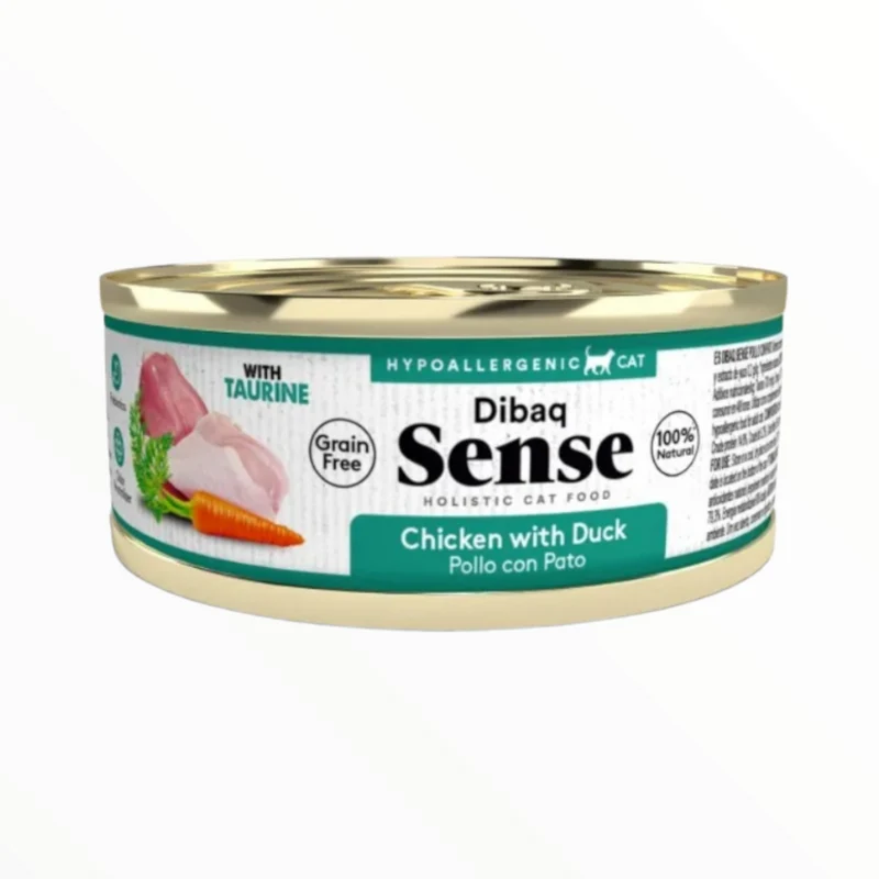 Dibaq Sense Cat Pollo y Pato 70g — Comida Húmeda Sin Cereales para Gatos
