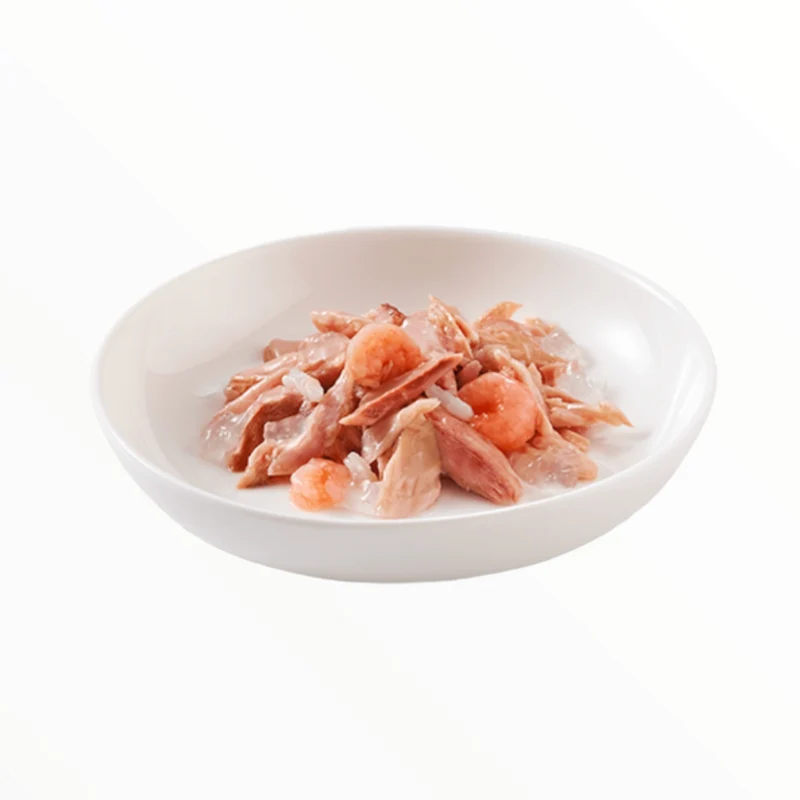 Schesir Pouche Atún, Pollo y Gambas para Gatos — Comida Húmeda Premium