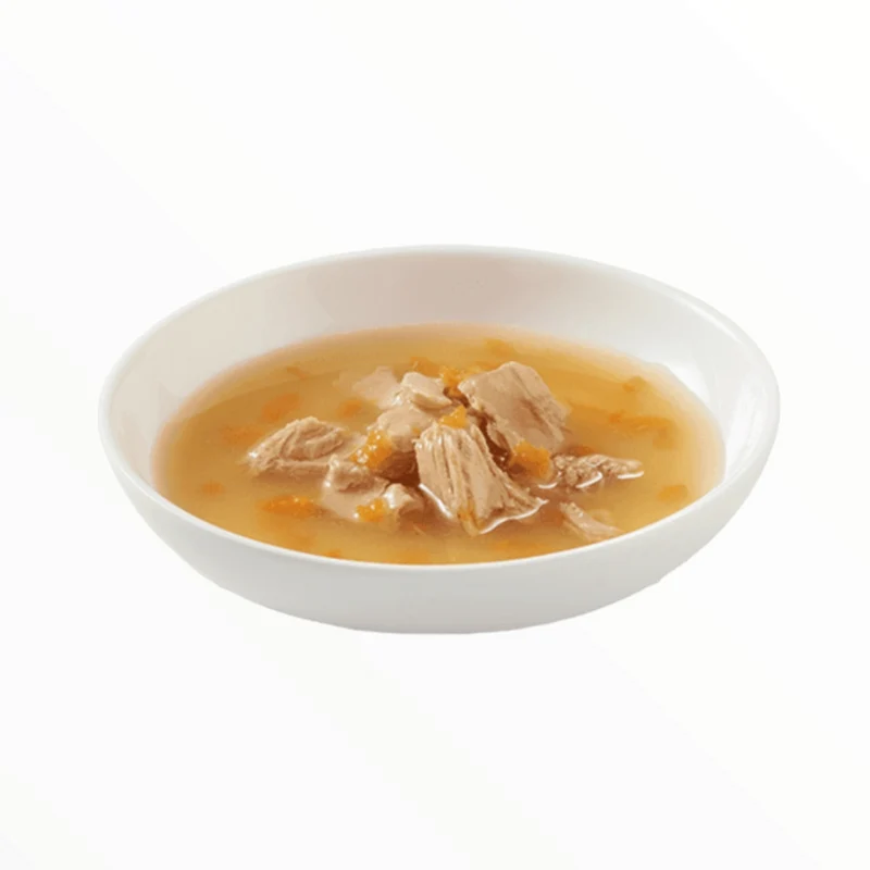 Schesir Sopa Salmón Rosado y Zanahoria para Gatos — Comida Húmeda
