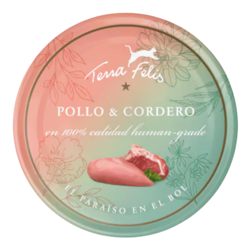 Terra Felis Pollo y Cordero para Gatos — Comida Húmeda Natural