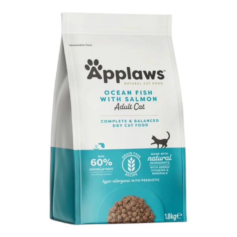 Applaws Pienso Pescado del Océano con Salmón — Pienso Natural para Gatos Sin Cereales