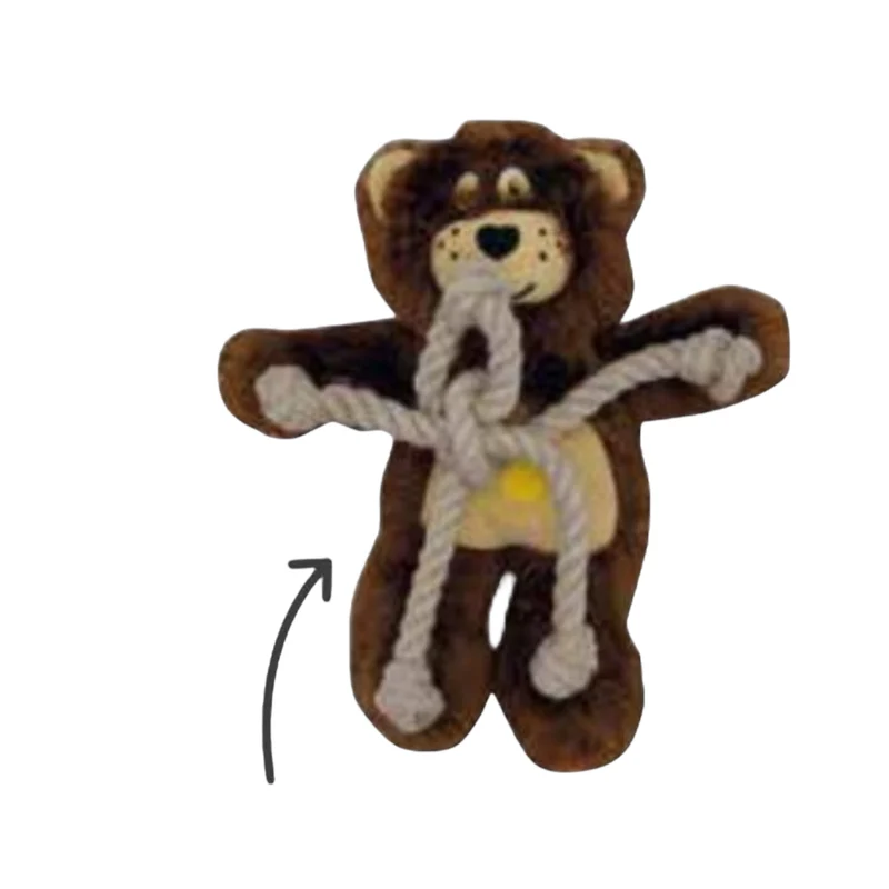 Bubibear Osito con Cuerda Interior para Perros — Peluche Sacudidor