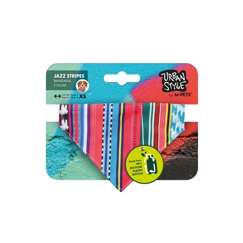 URBAN STYLE Jazz Stripes Bandana Collar