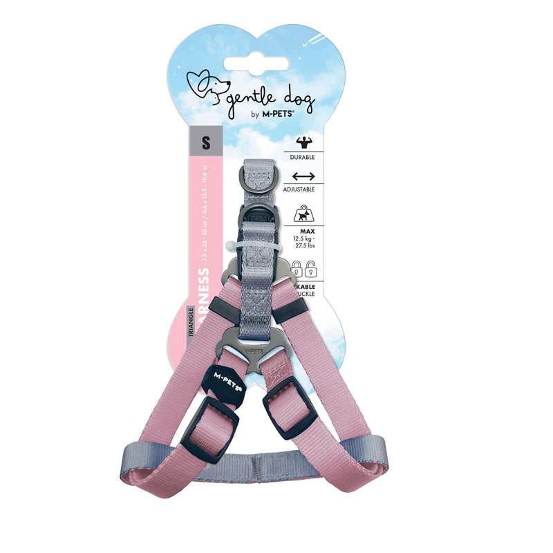 GENTLE DOG Triangle Harness Pink