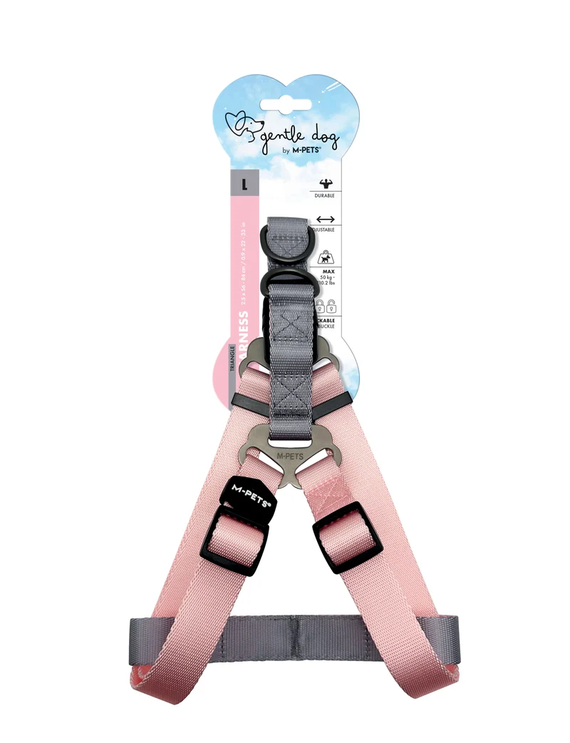 GENTLE DOG Triangle Harness Pink