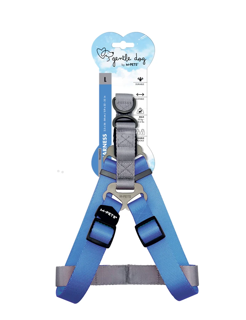 GENTLE DOG Triangle Harness Blue