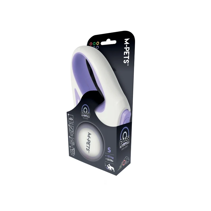 FLASH Retractable Dog Leash Purple