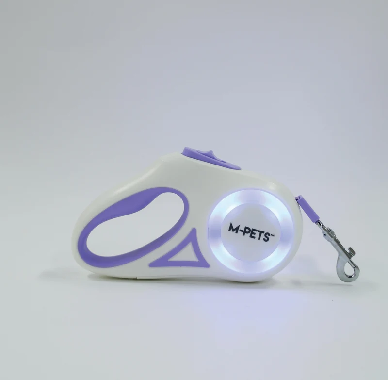 FLASH Retractable Dog Leash Purple
