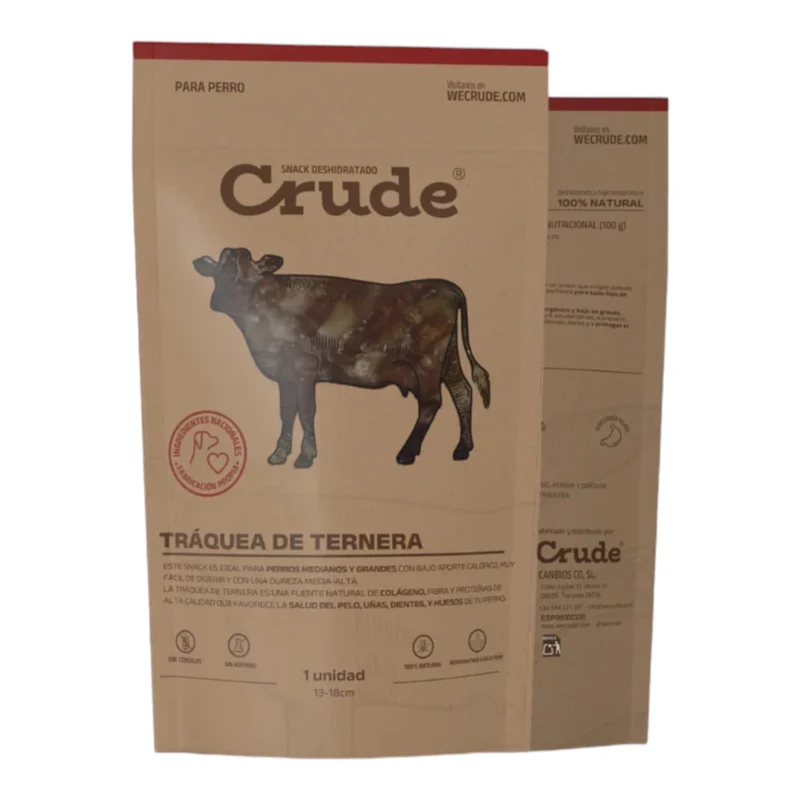 Crude Tráquea de Ternera para Perros — Snack Natural Masticación