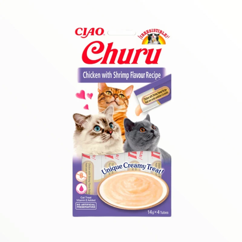 Churu Crema Pollo y Gamba para Gatos