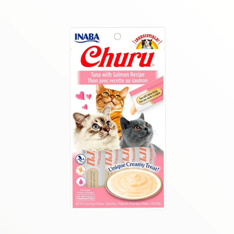 Churu Crema Atún y Salmón para Gatos
