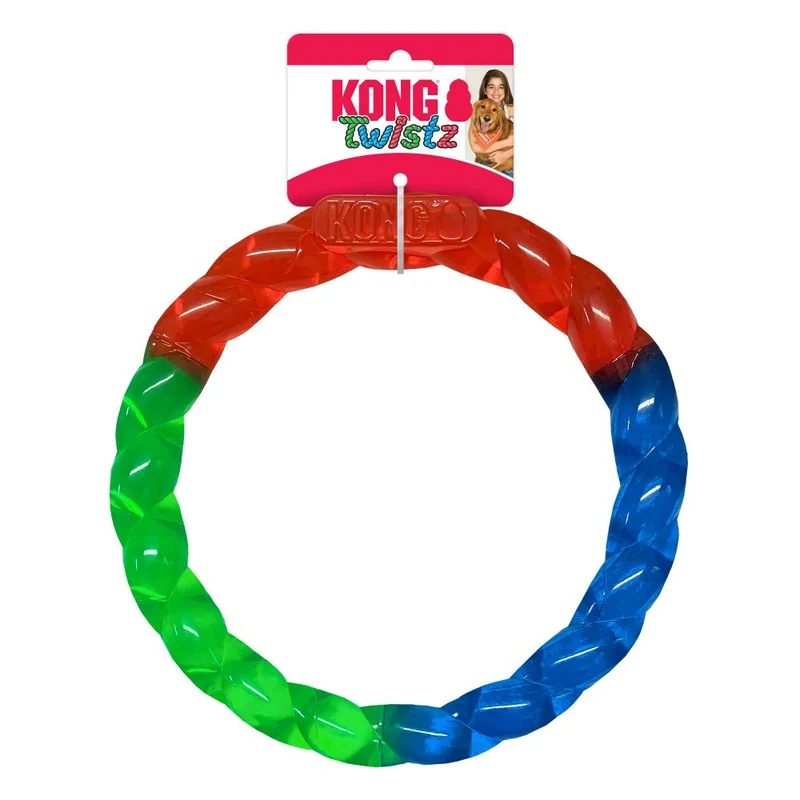 KONG Twistz — Aro de Caucho Flexible para Juego de Tira y Afloja con Perros