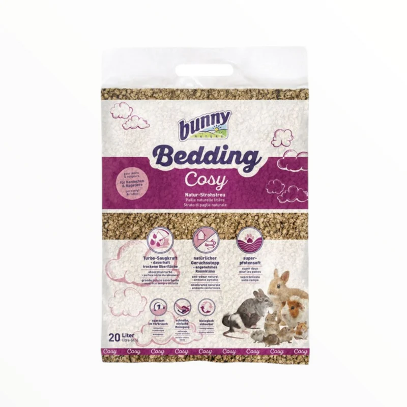 Bunny Bedding Cosy Lecho de Paja Natural para Conejos y Roedores 20L