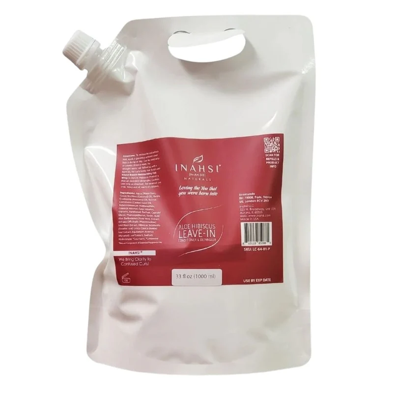 Inahsi Naturals Aloe Hibiscus Leave-In Acondicionador & Detangler